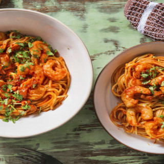 Prawn and Chorizo Spaghetti with Sun-Dried Tomato Sauce
