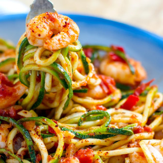 Prawn Arrabbiata With Zucchini Spaghetti