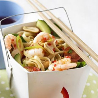 Prawn sweet chilli noodle salad