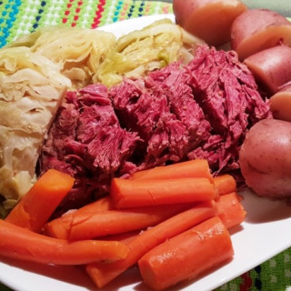 Pressure Cooker New England Boiled Dinner (Corned Beef and Cabbage)