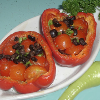 Provencal Tomato Stuffed Bell Peppers
