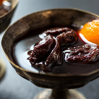 Prunes Poached in Red Wine