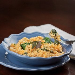 Pumpkin and Baby Spinach Risotto