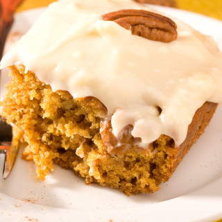 Pumpkin Cake with Cream Cheese Frosting 