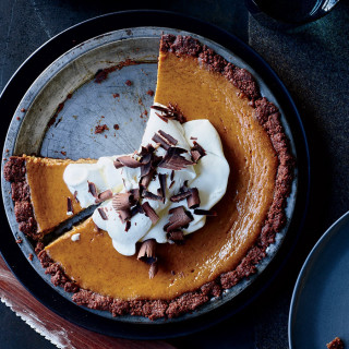 Pumpkin Cream Pie in a Chocolate Crust