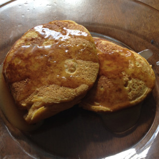Pumpkin Puff Pancakes with Cider Syrup