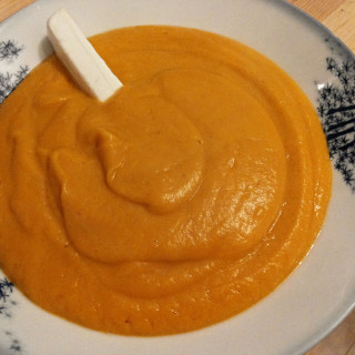 Pumpkin soup with ginger and kurkuma