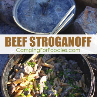 Quick &amp; Easy Dutch Oven Beef Stroganoff Camping Recipe