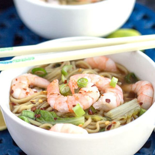 Quick Chinese Shrimp Noodle Soup