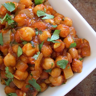 quick curried chick peas