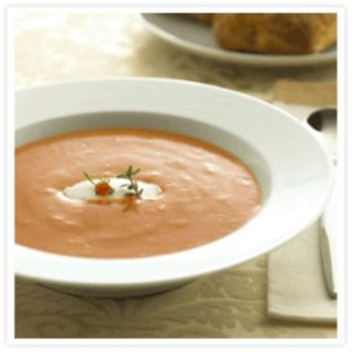 Quick Tomato Soup with Goat Cheese
