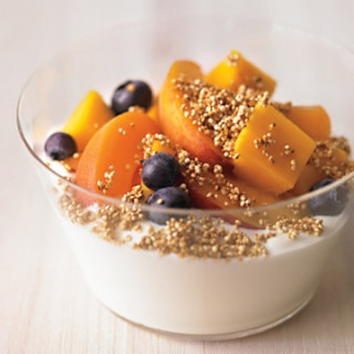 Quinoa Crunch with Seasonal Fruit and Yogurt