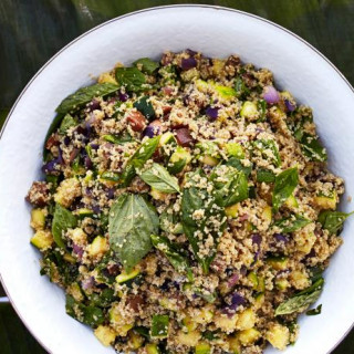 Quinoa Salad with Grilled Zucchini and Habanero Oil