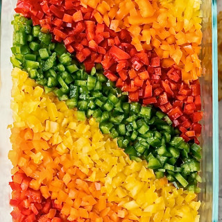 Rainbow Pepper Hummus Dip