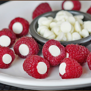 Raspberries with Chocolate Inside Them