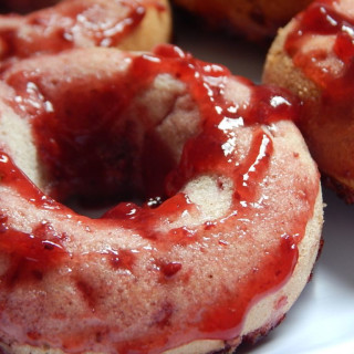 Raspberry jam donuts