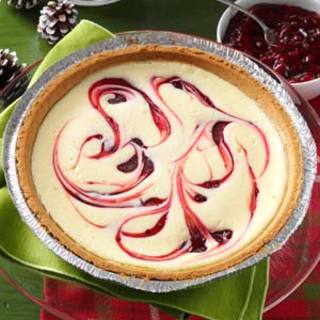 Raspberry Swirled Cheesecake Pie Recipe