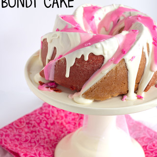 Raspberry Vanilla Pink Ombre Bundt Cake