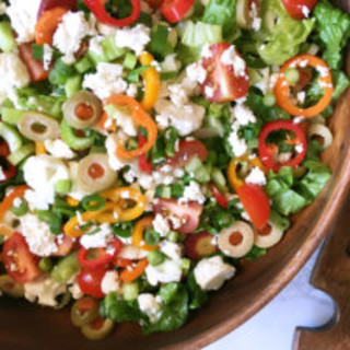 Raw Chop Salad with Olives and Feta