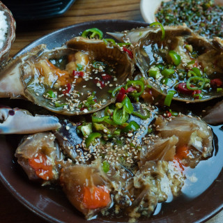 Raw Crabs Marinated in Soy Sauce (Ganjang Gejang)