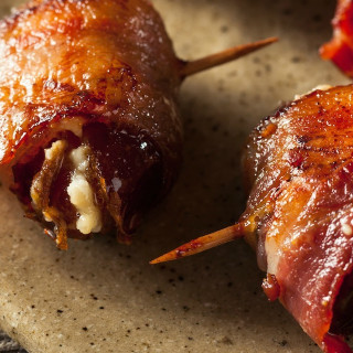 Recipe for Goat Cheese Stuffed Bacon Wrapped Dates