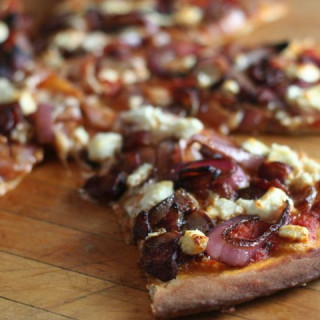 Red Onion and Goat Cheese Pizza