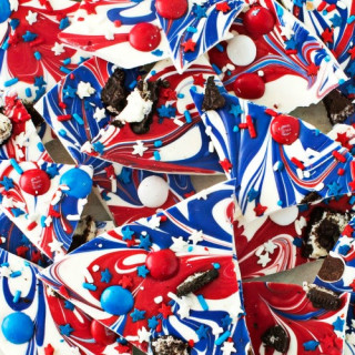 Red White and Blue Bark