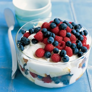 Red, White, and Blueberry Trifle