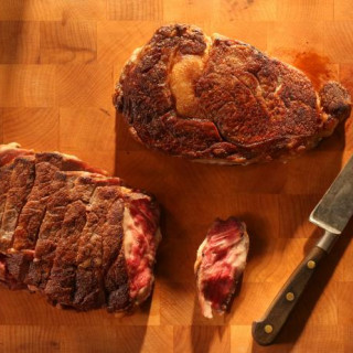 Reverse-Sear Ribeye Steak
