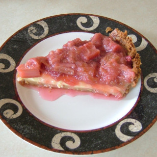 Rhubarb mascarpone tart