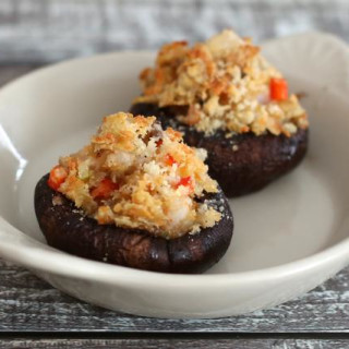 Rich Crab Stuffed Mushrooms with Parmesan Cheese