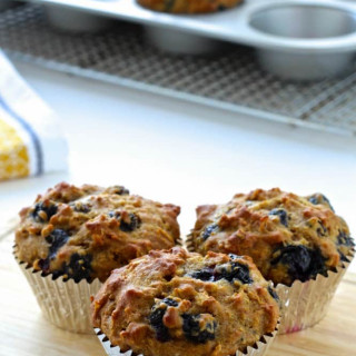 Rise and Shine Blueberry Oatmeal Muffins
