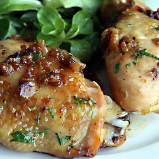 Roast Chicken with Caramelized Shallots