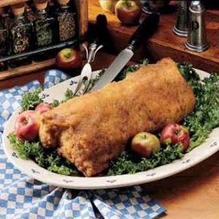 Roast Pork with Apple Topping  