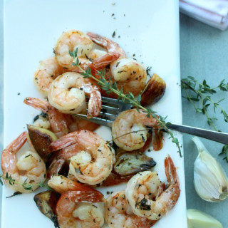 Roast Shrimp with Garlic and Thyme
