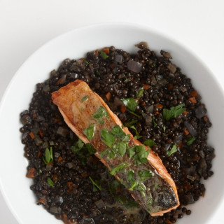 Roast Trout with Lentils and Verjus