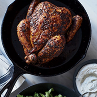 Roast Chicken Paprikash with Watercress and Dilled Sour Cream