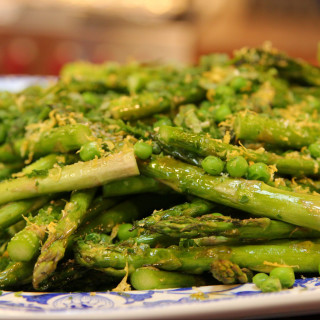 Roasted Asparagus and Peas