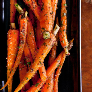 Roasted Baby Carrots with Mustard-Herb Butter