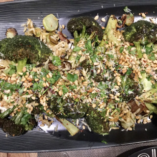 Roasted broccoli with ricotta and toasted orzo