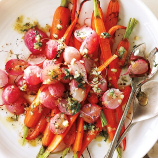 Roasted Carrots and Radishes With Dill Butter