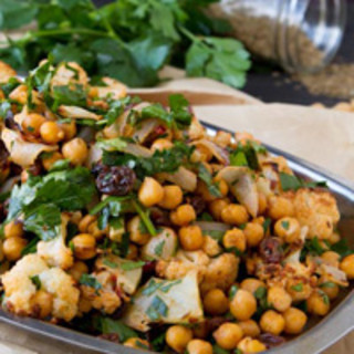 Roasted Cauliflower Salad with Spicy Dressing