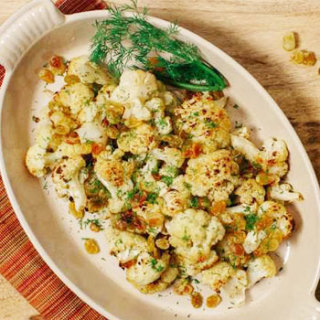 Roasted Cauliflower with Garlic and Parmesan