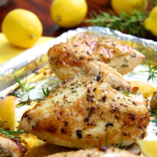 Roasted Chicken Breasts with Lemon, Garlic and Rosemary