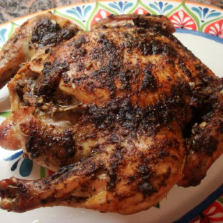 Roasted Chicken with Baharat, Garlic, and Mint
