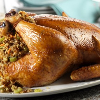 Roasted Chicken with Stuffing and Gravy