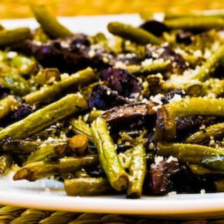 Roasted Green Beans with Mushrooms, Balsamic, and Parmesan