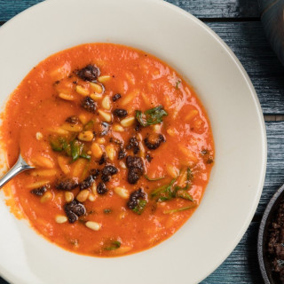 Roasted Pepper and Orzo Soup