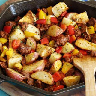 Roasted Potatoes & Spicy Chorizo Skillet Meal