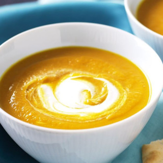 Roasted pumpkin and carrot soup